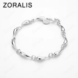 18K Gold Full Water Droplet Bracelets For Woman 925 Sterling Silver Chain Bracelets Fashion Party Wedding Jewelry Christmas Gift