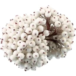 Artificial Frosted Berry Mini Double Head Christmas Holly Red Gold Silver Berries DIY Wreath Xmas Party Table Decora Wholesale