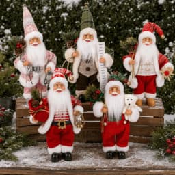 New Santa Claus Standing Figurine Christmas Decoration Window Display Ornament