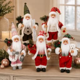 New Santa Claus Standing Figurine Christmas Decoration Window Display Ornament