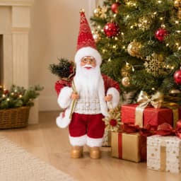 New Santa Claus Standing Figurine Christmas Decoration Window Display Ornament