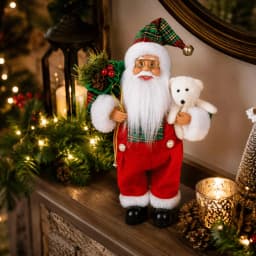 New Santa Claus Standing Figurine Christmas Decoration Window Display Ornament