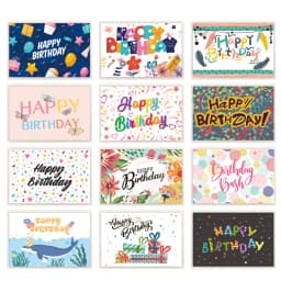 12 Cards with Envelopes, Suitable for Birthdays, Christmas, Friendship Day, Congratulations, Business,And Employee Appreciation