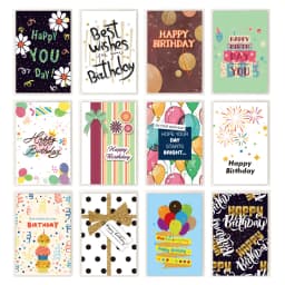 12 Cards with Envelopes, Suitable for Birthdays, Christmas, Friendship Day, Congratulations, Business,And Employee Appreciation