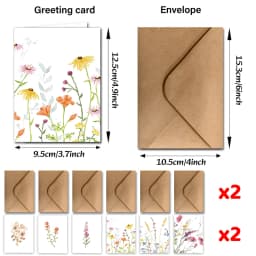 12 Cards with Envelopes, Suitable for Birthdays, Christmas, Friendship Day, Congratulations, Business,And Employee Appreciation