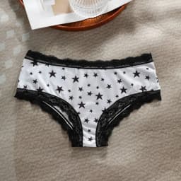 4Pcs Comfortable Breathable Women's Panties Women Sexy Lace Briefs Dark Skull Fashion Print Christmas Female Underpants