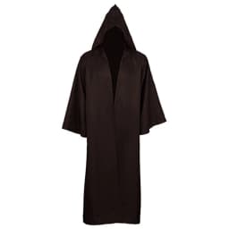 Black Cape Black Cloak Jedi Warrior Costume for Adults, Vampire Cape with Hood, Adult Halloween Cosplay Vampire Christmas Party
