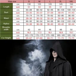 Black Cape Black Cloak Jedi Warrior Costume for Adults, Vampire Cape with Hood, Adult Halloween Cosplay Vampire Christmas Party