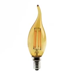 5PCS LED Edison Filament Candle Bulbs Light Golden C35 C35L 2W 4W 6W Warm White Dimmable E14 E12 E27 220V 110V For Crystal Light