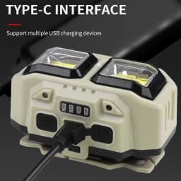 COB LED Powerful Headlamp USB Rechargeable Head Torch 18650 Battery Waterproof Headlight Outdoor Camping Fishing Search Lantern
