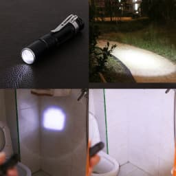 Mini Flashlight Aluminium Alloy Pocket Emegency Flashlight Waterproof Torch Super Bright Flashlights Use AAA Battery