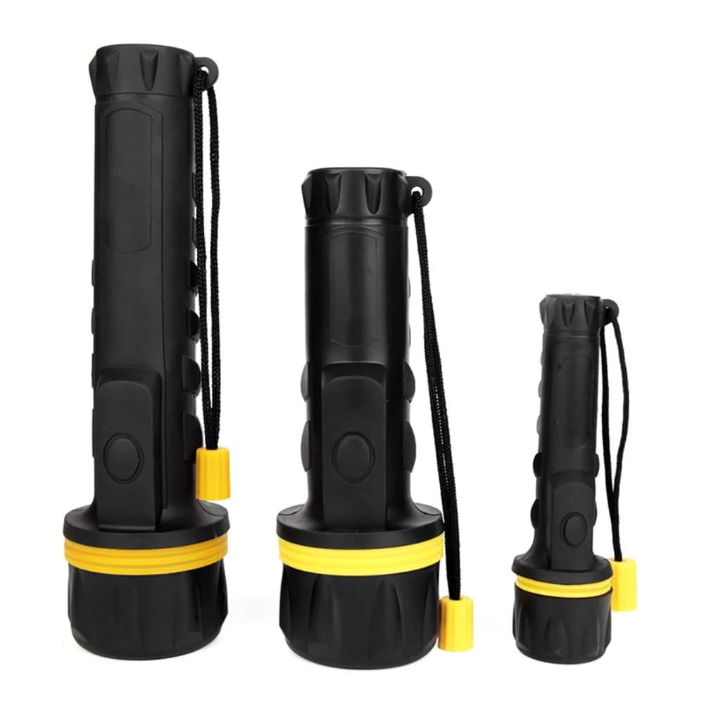 Super Bright 3LED/7LED/1W Battery Operated Rubber LED Torches Flashlight Toch Spotlight Tough Waterproof Camping Hand Light