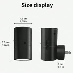 Cylindrical Night Lights Plug Into Wall Dimmable LED Nightlight with Light Sensor Adjustable Brightness for Hallway Bedroom