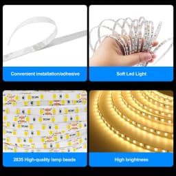 12V 24V 5m 10m LED Strip 5mm 8mm PCB Light 2835 120Leds/m White Red Pink Purple Ice Blue Flexible Tape Backlights for Decoration
