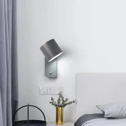LED Wall Lamp Nordic Bedside Adjustable Reading Wall Lights Indoor Bedroom Closets Lighting Sconces Home Decor Lamps with Switch