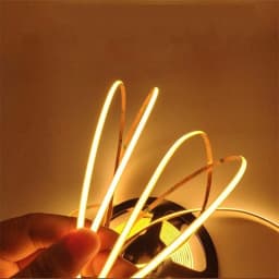 Dimmable Bright Flexible 5V LED Tape Light with Dimmer, 3mm Thin COB LED Strip Light, for Cabinet Home DIY Lighting Projects