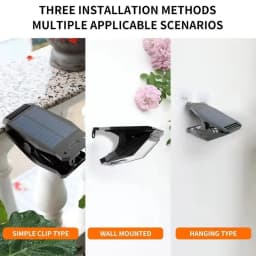 NEW 2/1Pcs Clip On Solar Lights Outdoor Waterproof 58 LED Motion Sensing USB Charging Fence Lamp for Garden Yard Patio