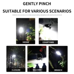 NEW 2/1Pcs Clip On Solar Lights Outdoor Waterproof 58 LED Motion Sensing USB Charging Fence Lamp for Garden Yard Patio