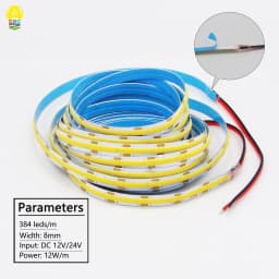 SUMBULBS FCOB LED Strip Light 480 Chips/M LED COB 12V Warm Nature Cool White for Bedroom Stage Home TV DIY Lighting Decoration