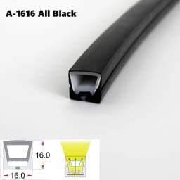 Black Flexible LED Silicone Neon Tube Waterproof Silica Gel Ribbon Rope Strip Light Living Room Decor Linear Lamp 1616 2020 3020