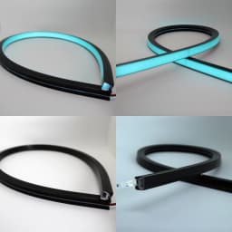 Black Flexible LED Silicone Neon Tube Waterproof Silica Gel Ribbon Rope Strip Light Living Room Decor Linear Lamp 1616 2020 3020
