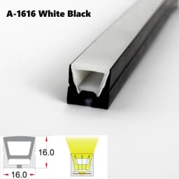 Black Flexible LED Silicone Neon Tube Waterproof Silica Gel Ribbon Rope Strip Light Living Room Decor Linear Lamp 1616 2020 3020