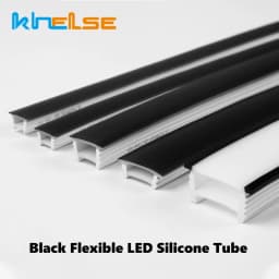 Black Flexible LED Silicone Neon Tube Waterproof Silica Gel Ribbon Rope Strip Light Living Room Decor Linear Lamp 1616 2020 3020