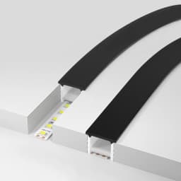 Black Flexible LED Silicone Neon Tube Waterproof Silica Gel Ribbon Rope Strip Light Living Room Decor Linear Lamp 1616 2020 3020