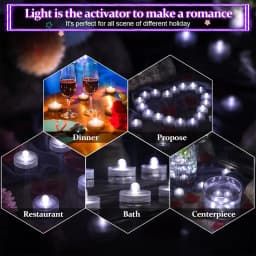 Waterproof LED Tea Light Candle Battery Powered Underwater Decorative Lamp for Party Wedding Atmosphere Lighting