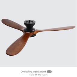 42/52 Inch Low Floor Ceiling Fan Light Remote Control Led Lights Indoor Restaurant Solid Wood Fan Leaves With Fan Chandelier