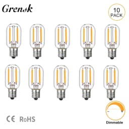 Grensk DC 12V 24V Tubular Bulbs Low Voltage T22 1W Led Filament Bulb E12 Candelabra Base LED Lamp RV Locomotive Room Lights