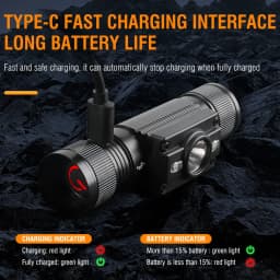 BORUiT HP300/HP500 LED Headlamp 7-Mode 1000LM Powerful Headlight Type-C Rechargeable Head Torch Camping Hunting Lantern