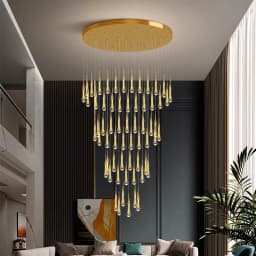 2026 New Modern LED Crystal Ceiling Chandelier Lustre Applicable To Restaurant  Stair Living Room Bedroom Lamp Art Ceiling Light