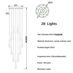 2026 New Modern LED Crystal Ceiling Chandelier Lustre Applicable To Restaurant  Stair Living Room Bedroom Lamp Art Ceiling Light