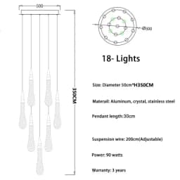 2026 New Modern LED Crystal Ceiling Chandelier Lustre Applicable To Restaurant  Stair Living Room Bedroom Lamp Art Ceiling Light