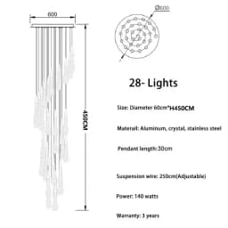 2026 New Modern LED Crystal Ceiling Chandelier Lustre Applicable To Restaurant  Stair Living Room Bedroom Lamp Art Ceiling Light
