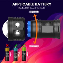 Asafee DRC01 80M 6000LM Underwater Diving Flashlight 500M Big COB Red Blue Dive Light Waterproof Photography Diving Fill Light
