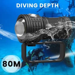 Asafee DRC01 80M 6000LM Underwater Diving Flashlight 500M Big COB Red Blue Dive Light Waterproof Photography Diving Fill Light