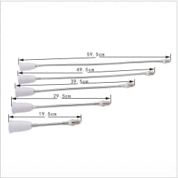 360℃ Elbow E14 to E27 Lengthened Lamp Holder LED Light Bulb Base Lamp Head Socket 195mm 295mm 395m 495mm 595mm
