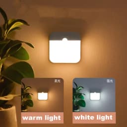 USB Rechargeable Motion Sensor LED Night Light Wall With Switch Bedroom Night Lamp Kitchen Closet Cabinet Lights Nightlight