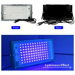 Led UV Floodlight 110V 220V 50W 100W Party Light 395nm 400nm IP65 Waterproof Ultraviolet Fluorescent Stage Lamp with US/EU Plug