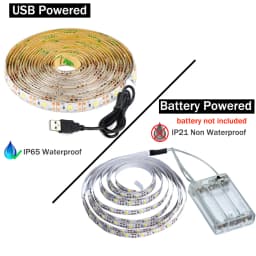 DC 5V USB LED Strip Light 2835 SMD Flexible LED Ribbon Tape 60Leds Battery Powered TV Backlight Ceiling Cabinet Light Night Lamp