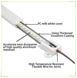30/40/50cm LED Rigid Light Strip High Brightness 6W LED Fluorescent Floodlight Tube Bar Industries Showcase Display Lamp AC220V