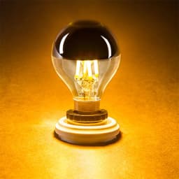 Genixgreen E12 E14 LED Mirror Light Bulb Dimmable 4W G45 Top Silver Crown Globe 2700K Decor Corridor G14 Half Chrome Edison Bulb