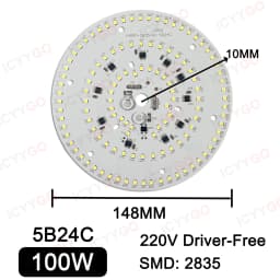 50W 100W 150W 220V Industrial And Mining Light Panel SMD2835 High Power Suitable For Factory Garage Warehouse Industrial Lightin