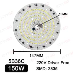 50W 100W 150W 220V Industrial And Mining Light Panel SMD2835 High Power Suitable For Factory Garage Warehouse Industrial Lightin