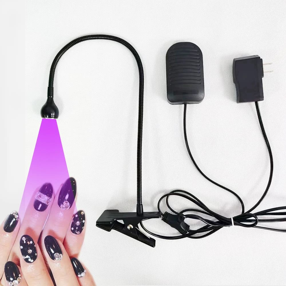 UV 5W Curing Lamp Silent Foot Switch No Noise Nail And Eyelash Grafting Adhesive Curing Lamp