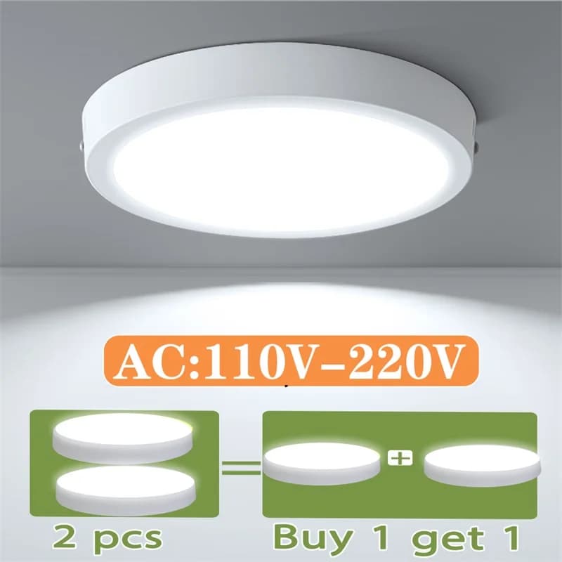 Modern Led Ceiling Lamps 15/20/30W Ceiling Panel Fixtures AC 110V-220V For Room Living Bedroom Kitchen Home Decor Panel Lights