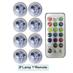 Underwater RGB Submersible Lights Wireless LED Car Interior Ambient Light Remote Control Decor Auto Roof Foot Atmosphere Lamp