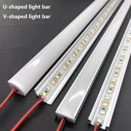 LED Aluminum Rigid Light Bar DC12V 50CM 20inch U/V-Shape 5730 36LEDs LED Aluminum Channel Home Decoration Lighting or Connector